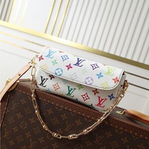 Louis Vuitton White Multicolor Monogram Wristlet